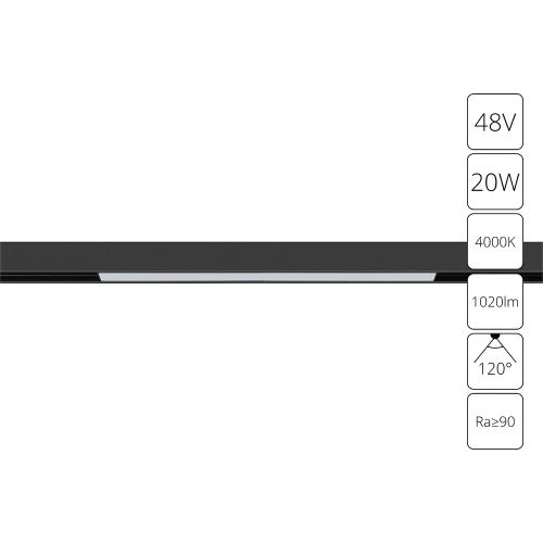 Магнитный трековый светильник Arte Lamp LINEA A4663PL-1BK Магнитный трековый светильник Arte Lamp LINEA A4663PL-1BK
