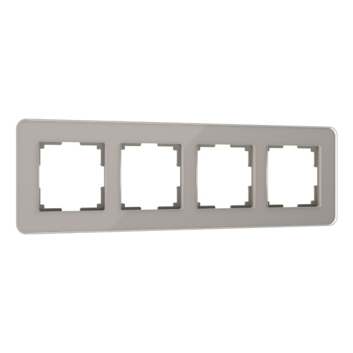 Рамка из стекла на 4 поста Elite дымчатый W0042417 Рамка из стекла на 4 поста Elite дымчатый W0042417