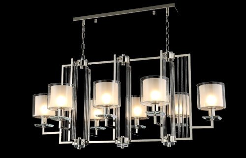 Crystal Lux Люстра Crystal Lux NICOLAS SP8 L1000 NICKEL/WHITE фото 3