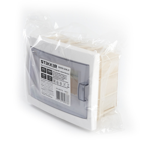 Бокс встраиваемый STEKKER EBX50-2/06-20 6 модулей, пластик, серия ArcaClass фото 5