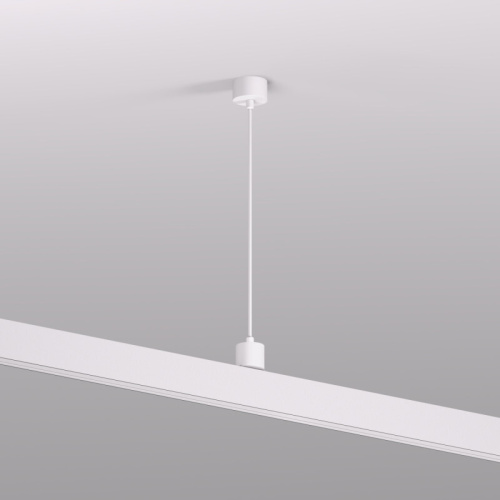 TR2124-WH Подвод питания для подвесного монтажа трека SMART BASE, АС 220-240V, IP20, 5м, белый, алюминий фото 4