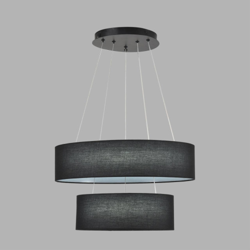 8373/55L LEDIO LN26 257 черный, металл/текстиль/силикон Люстра подвесная LED 55W 3000/4000/6000K 220V SAVA фото 3 8373/55L LEDIO LN26 257 черный, металл/текстиль/силикон Люстра подвесная LED 55W 3000/4000/6000K 220V SAVA фото 3