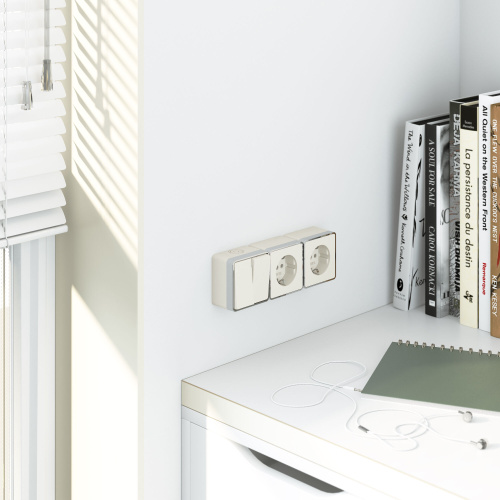 Розетка с заземлением Gallant слоновая кость W5071003 фото 2