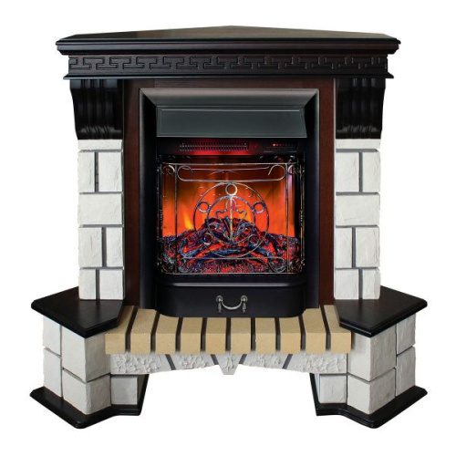 Электрокамин RealFlame Stone Coner AO античный дуб с очагом Majestic Lux BL Электрокамин RealFlame Stone Coner AO античный дуб с очагом Majestic Lux BL