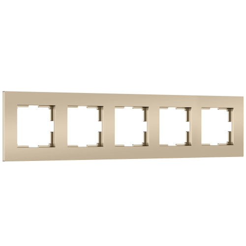 W0052911/ Рамка на 5 постов Slab (шампань софт) W0052911 W0052911/ Рамка на 5 постов Slab (шампань софт) W0052911