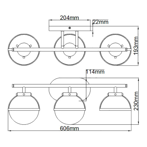 Бра для ванных комнат Hinkley, Арт. HK-HOLLIS3-O-BK-BATH фото 6