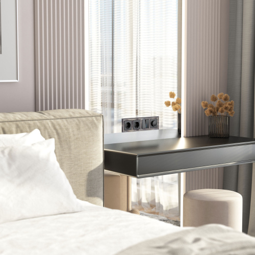 Рамка из стекла на 4 поста Diamant черный W0041208 фото 3 Рамка из стекла на 4 поста Diamant черный W0041208 фото 3