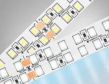 Светодиодная лента двухрядная 24В 2835 240Led 24Вт/м 6500K IP20 5м