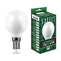 Лампа светодиодная SAFFIT SBG4507 Шарик E14 7W 230V 6400K