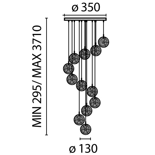 Подвесной светильник Maytoni MOD254PL-12BS фото 4