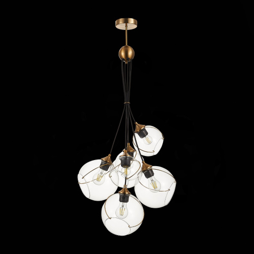 SLE103103-06 Светильник подвесной Золотистый/Прозрачный E27 6*60W SATTURO фото 5