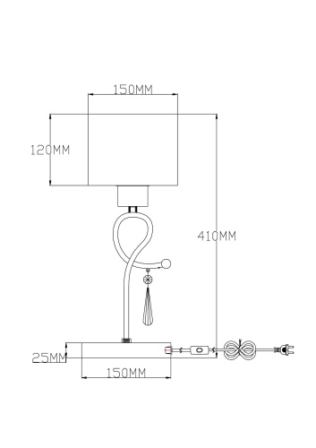 Настольная лампа Moderli V2561-1T Mae фото 3