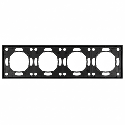 Рамка STEKKER, PFR00-5004-05 4-местная, серия Эмили, черный уголь, soft touch фото 5