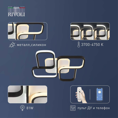 Потолочный светодиодный светильник Rivoli Lydia 6104-101 Б0059012 фото 5