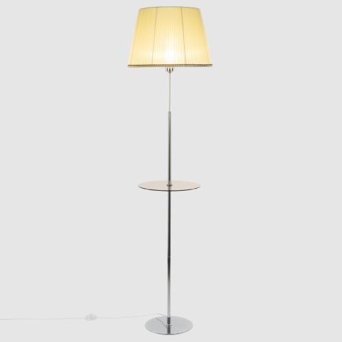 Citilux Линц CL402973T Торшер хром со столиком и кремовым абажуром фото 2 Citilux Линц CL402973T Торшер хром со столиком и кремовым абажуром фото 2