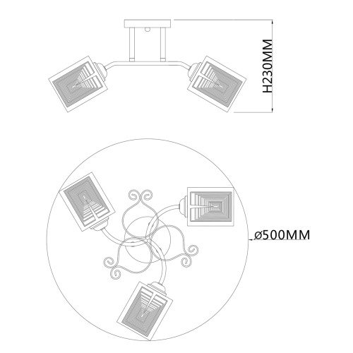 Потолочный светильник Escada 1105/3PL E27*40W Chrome фото 2 Потолочный светильник Escada 1105/3PL E27*40W Chrome фото 2
