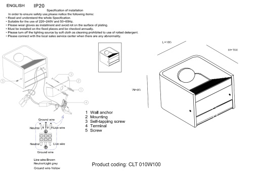 Бра Crystal Lux CLT 010W100 WH фото 2