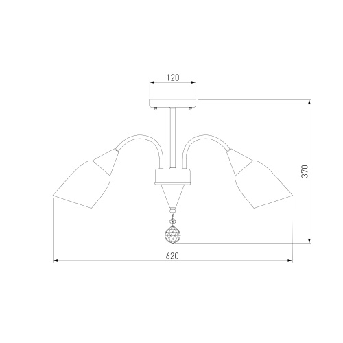 Потолочная люстра со стеклянными плафонами 30149/5 золото фото 2