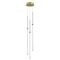 6639/33L HIGHTECH ODL24 225 металл/античная бронза/белые бусы из акрила Подвесной светильник IP 20 LED 33W 3500K 220V MONELLA