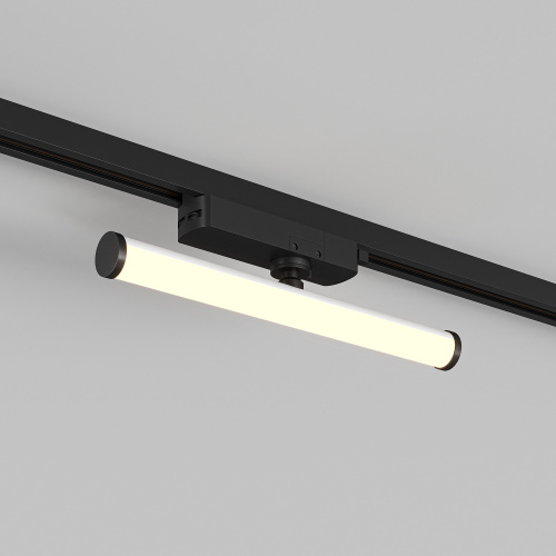 DK6438-BK Поворотный однофазный трековый светильник STROM со светодиодом L300mm 220V 10W 150° 3000K IP20 черный алюминий/акрил DK6438-BK Поворотный однофазный трековый светильник STROM со светодиодом L300mm 220V 10W 150° 3000K IP20 черный алюминий/акрил