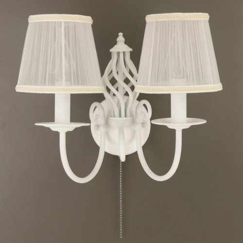 Citilux Ровена CL427320 Бра с абажурами с выключателем Белое фото 6 Citilux Ровена CL427320 Бра с абажурами с выключателем Белое фото 6
