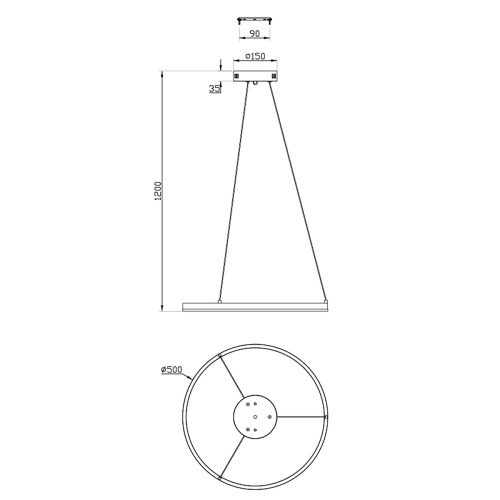 Подвесной светильник Escada 10254/1 LED*43W White APP фото 2