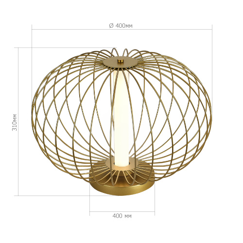 SL6124.204.01 Прикроватная лампа ST-Luce Золотистый/Золотистый LED 1*10W 3000K SLICE фото 2