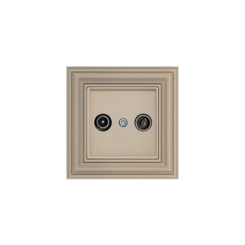 ТВ-розетка оконечная TV/радио Liregus Retro кремовый омбре 29-129