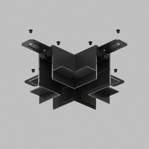 TR2114-BK Коннектор трека SMART для ГКЛ , \"X\" образный, механический , черный