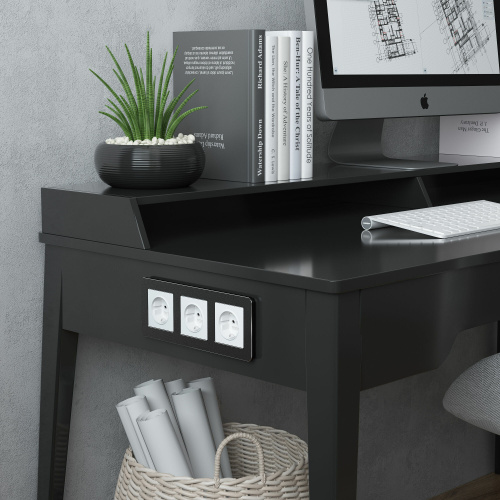 Розетка с заземлением и шторками (белый матовый) W1171161 фото 2