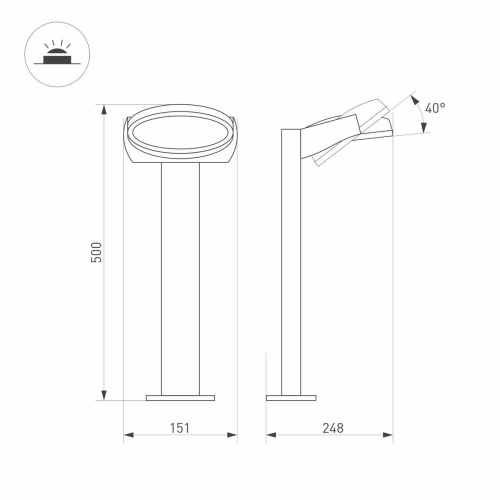 Уличный светодиодный светильник Arlight LGD-Eye-Boll-H500-6W Warm3000 029982(2) фото 3