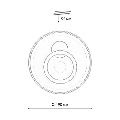 7785/85L PIKO LED SN 607 Светильник металл/белый/бронза LED 85Вт 3000-6500K D490 IP20 пульт ДУ GEMINI фото 3 7785/85L PIKO LED SN 607 Светильник металл/белый/бронза LED 85Вт 3000-6500K D490 IP20 пульт ДУ GEMINI фото 3