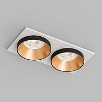 DK2422-GD Встраиваемый светильник, IP 20, 50 Вт, GU10, черный/золотой, алюминий