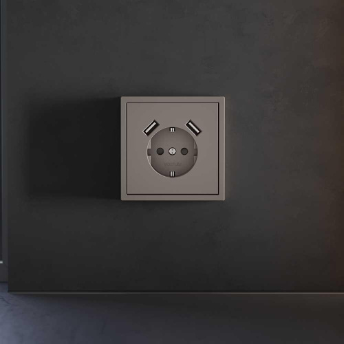 Накладка для розетки с заземлением и защитными шторками, с USB A+A, S70 (капучино) Voltum VLS000914 Накладка для розетки с заземлением и защитными шторками, с USB A+A, S70 (капучино) Voltum VLS000914