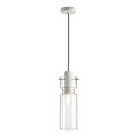 5057/1B PENDANT ODL24 385 белый/прозрачный/металл/стекло Подвес E27 1*40W SCROW