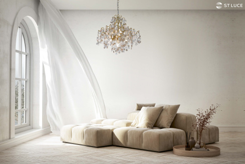 SL1650.303.08 Люстра подвесная ST-Luce Латунь/Прозрачный, Золотой E14 8*60W RAVELLO фото 2