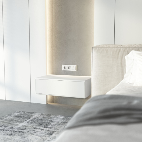 Розетка с заземлением (Hammer белый) W1271001 фото 3 Розетка с заземлением (Hammer белый) W1271001 фото 3