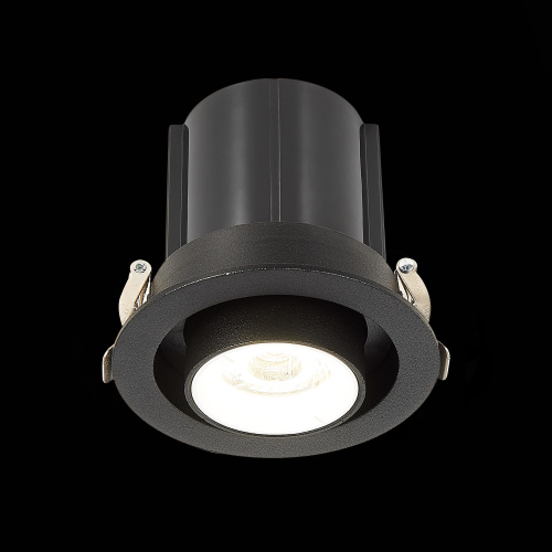 ST702.438.12 Св-к встр. Черный LED 1*12W 3000K 900Lm Ra80 24° IP20 D90xH92 180-240V Встраиваемые светильники фото 7
