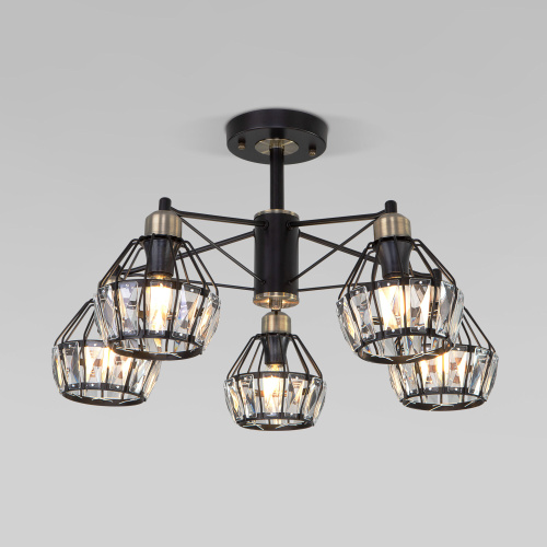 Потолочная люстра в стиле лофт 70075/5 черный Потолочная люстра в стиле лофт 70075/5 черный