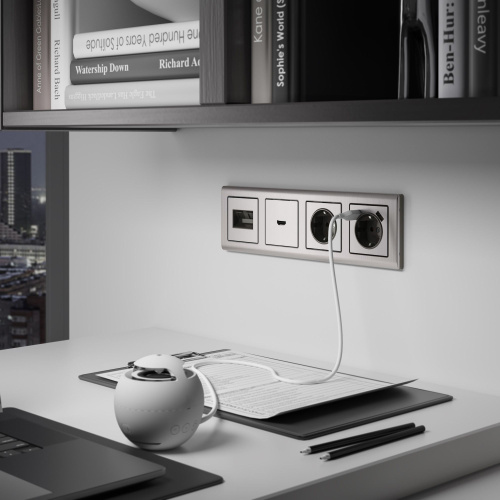 Накладка для розетки HDMI (глянцевый никель) WL02-HDMI-CP фото 3