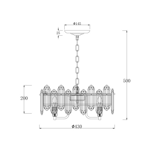 Подвесной светильник Escada 2111/6S E14*40W Chrome фото 5 Подвесной светильник Escada 2111/6S E14*40W Chrome фото 5