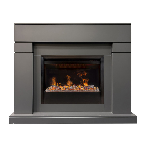 Электрокамин RealFlame Lindelse 26 GR серый, графит c очагом 3D Helios 26 SBG