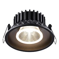 358790 SPOT NT21 534 черный Светильник встраиваемый светодиодный IP20 LED 15W 4000K 1600Лм 110-265V BIND