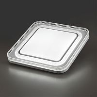 7685/EL MARON SN 181 Светильник пластик/серебристый LED 70Вт 3000-6000K 490х490 IP43 пульт ДУ SUZY SILVER