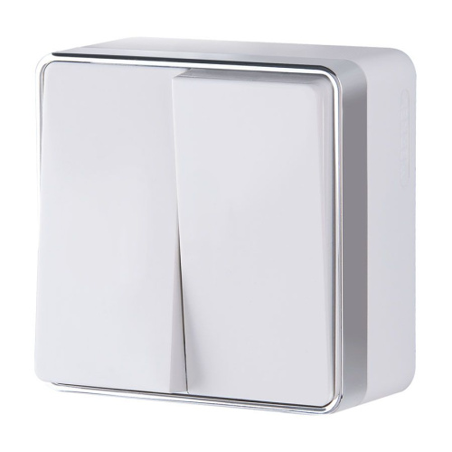 Выключатель двухклавишный Gallant белый W5020001 Выключатель двухклавишный Gallant белый W5020001