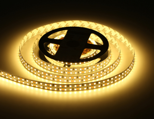 Светодиодная лента двухрядная 12В 2835 240Led 19.2Вт/м 3000K IP20 5м фото 8