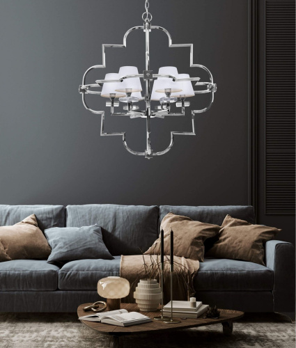 Подвесная люстра Lumina Deco Baltimore LDP 8020-6 CHR+WT фото 6 Подвесная люстра Lumina Deco Baltimore LDP 8020-6 CHR+WT фото 6