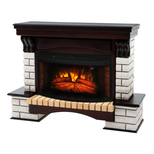 Каминокомплект COUNTRY/БРУКЛИН Античный дуб с очагом Электроочаг FIRESPACE/ФАЕРСПЕЙС 33W фото 4