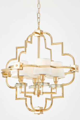 Подвесная люстра Lumina Deco Baltimore LDP 8020-4 GD+WT фото 6