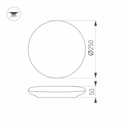 Потолочный светодиодный светильник Arlight CL-Frisbee-Motion-R250-12W Day4000 030094 фото 4